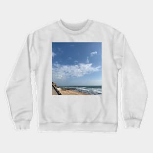 a view of a portuguese beach Crewneck Sweatshirt